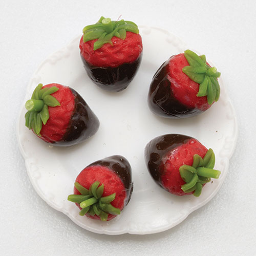 LA130 - Chocolate Strawberries on Plate